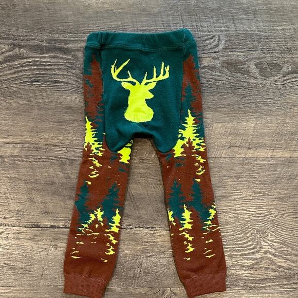 Doodle Pants Medium Baby 12-18 Month Deer/Woodland Cozy Leggings - Picture 1 of 6